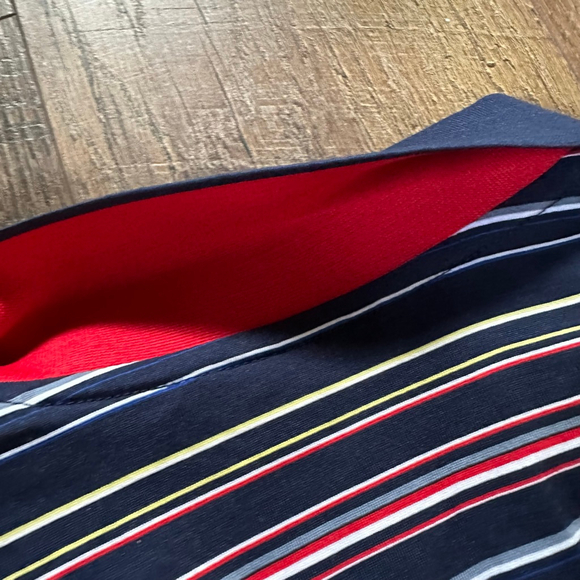 Men's Cutter & Buck Navy Striped Polo Shirt XL - Picture 13 of 13